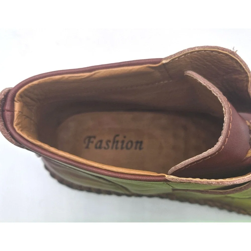 Men's Leather Ankle‎ Boots, Fashion Shoes, Size 11